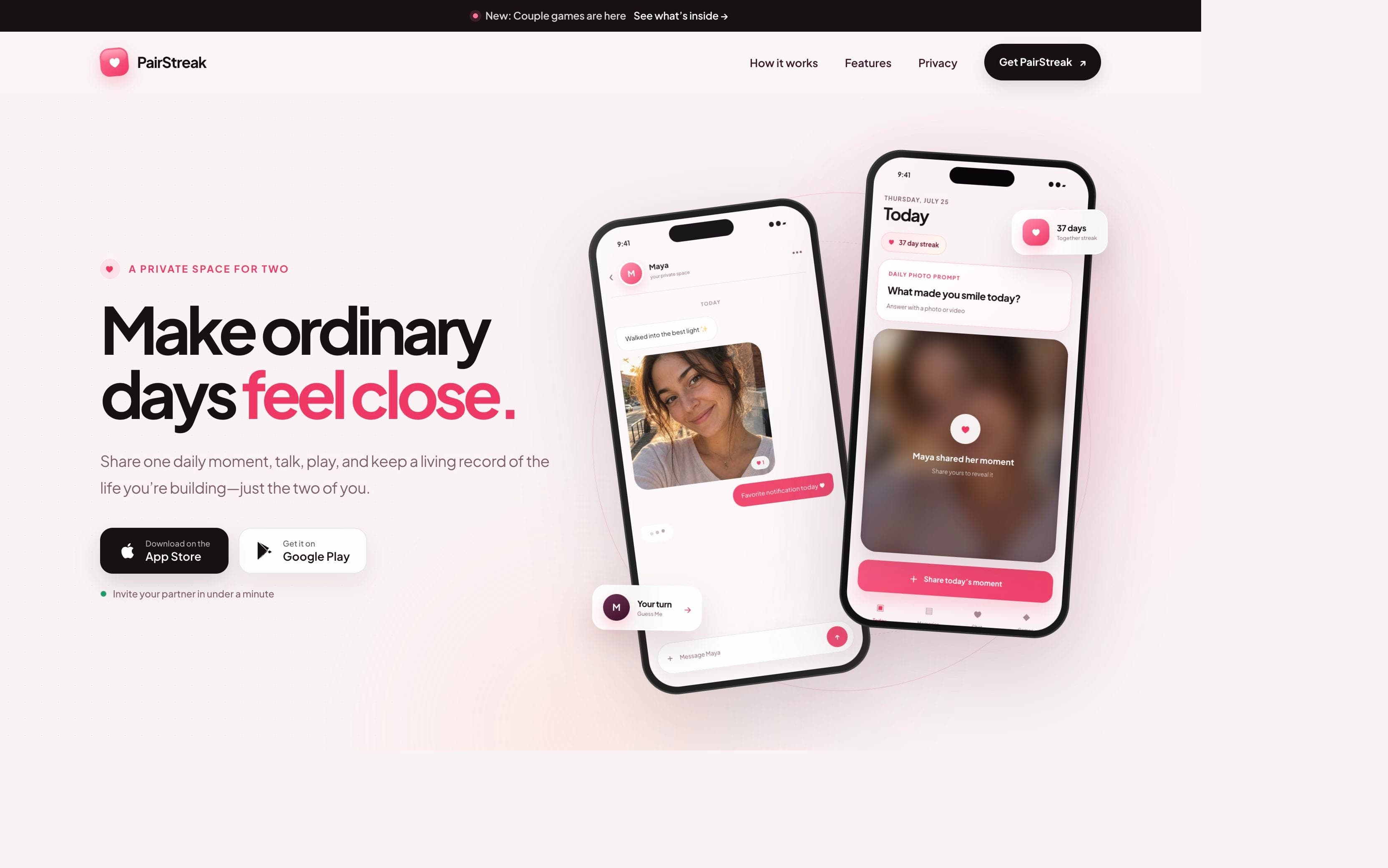 PairStreak website